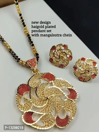 Women Trendy Mangalsutra with Earrings-thumb0