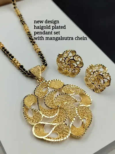 Women Trendy Mangalsutra with Earrings