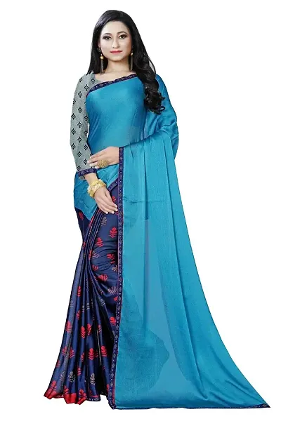 Ruhab's Women Crepe Daily Wear Self Design Saree With Unstitched Blouse