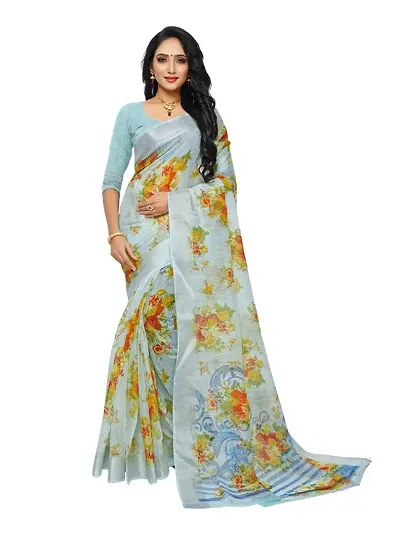 Ruhab's Women Pure Daily Wear Floral Saree With Unstitched BlouseTimeless Beauty in Sarees |