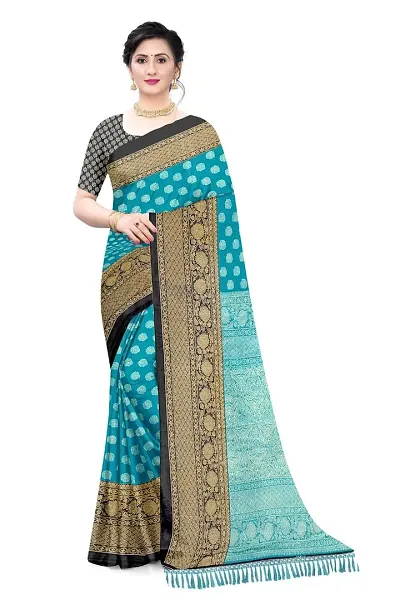 Ruhab's Women Crepe Daily Wear Striped Saree With Unstitched Blouse | Handwoven Traditions