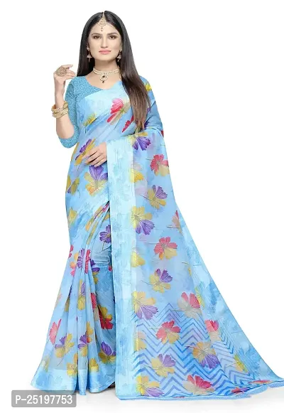 Ruhab's Women Pure Cotton Daily Wear Floral Saree With Unstitched BlouseHandcrafted Delights | Rangat_Pink