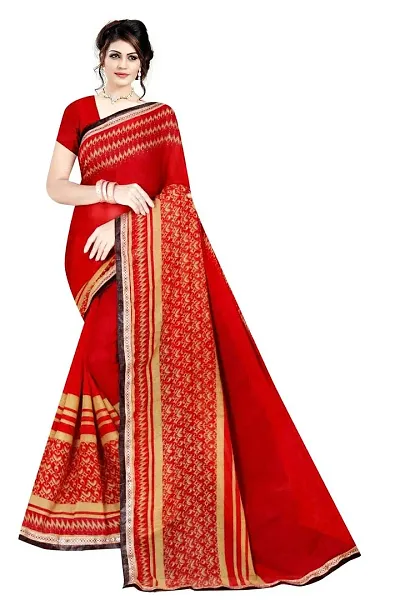 Ruhab's Women Georgette Daily Wear Woven Design Saree With Unstitched BlouseEthnic Magic |