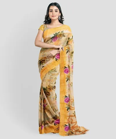 Elegant Cotton Saree with Blouse piece 