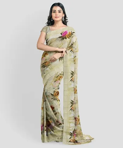 Alluring Cotton Saree With Blouse Piece
