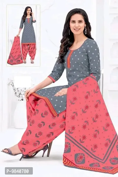 Classic Crepe Printed Dress Material with Dupatta for Women-thumb0