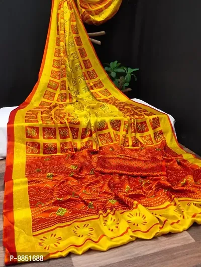 Festive Wear Printed Crepe Sarees With Blouse Piece