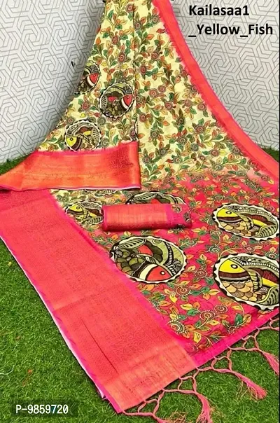 Digital Printed Designer Cotton Silk Saree