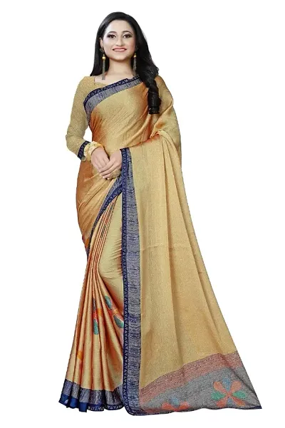 Ruhab's Women Crepe Daily Wear Self Design Saree With Unstitched Blouse |