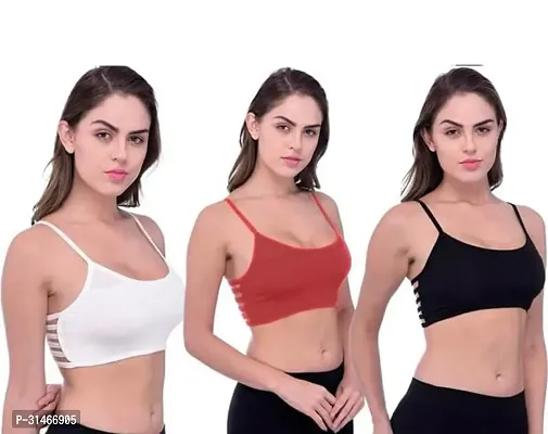 Stylish Cotton Blend Bra For Women Pack of 3-thumb0