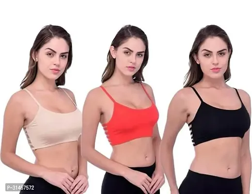 Stylish Cotton Blend Bra For Women Pack of 3