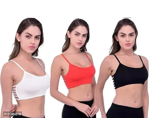 Stylish Cotton Blend Bra For Women Pack of 3