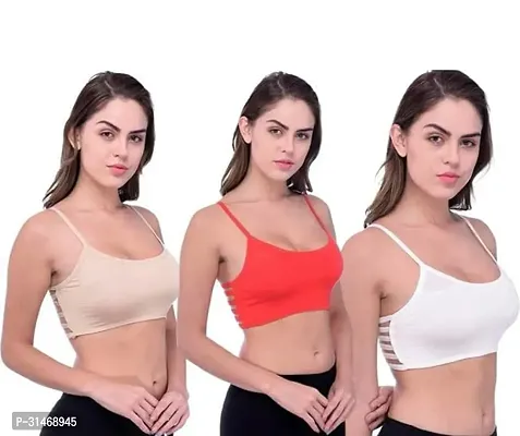 Stylish Cotton Blend Bra For Women Pack of 3-thumb0