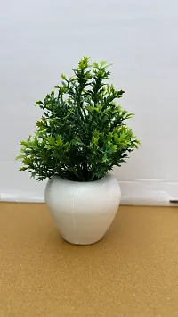 Artificial Potted Plants,  Artificial Plastic  Plants Small Indoor Potted Houseplants,  for Home Decor Bathroom Office Farmhouse-thumb3