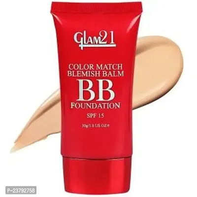 Glam21 Color Match BB Foundation SPF15 I Dual Purpose of Foundation  Sunscreen Blemish-free Glow | Non-cakey Daily Use | Non-greasy  Lightweight | Long-lasting Radiant Makeover| 30gm - 04-thumb4
