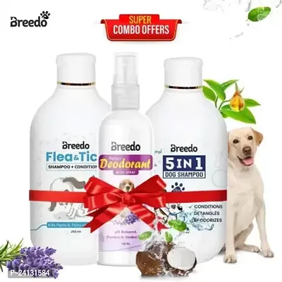 Allergy Relief, Conditioning, Anti-Fungal, Anti-Microbial, Anti-Itching, Anti-Dandruff Natural Dog Shampoo(600 Ml) Combo Pack-thumb0