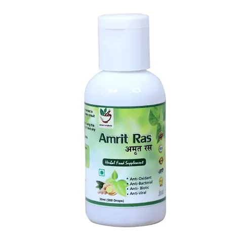 Drishti Ayurved Amrit Ras Drops- Immunity Booster  Anti-aging supplement |Anti-oxidant, Anti-Bacterial, Ant-Biotic, Antiviral|100% Ayurvedic (1bottle30ml)