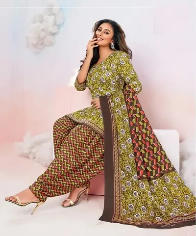 Elegant Dress Material with Dupatta For Women