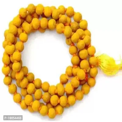 Ankita Gemstones Natural Turmeric (Haldi) Mala 108+1 Beads, Turmeric Rosary Haldi Mala Baglamukhi Mala Turmeric (Haldi) Mala-thumb3