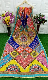 Elite Multicoloured Silk Blend Printed Dupattas For Women-thumb2