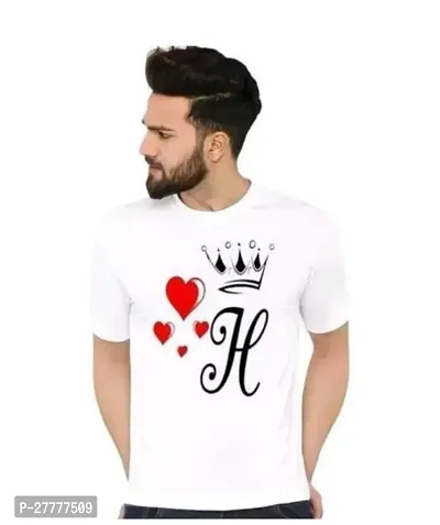 Stylish White Polyester Blend Printed Tees For men-thumb0