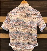 Stylish Regular Fit Printed Polycotton Short Sleeves Casual Shirt for Men-thumb1