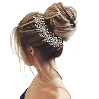 AccessoZone Hair Accessory For Women Premium Hair pins/Tiara/Hair Clips for bride-thumb1