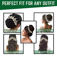 Artificial Flowers made Bridal Hair Accessories for women (Pearl), Pack of 1-thumb4