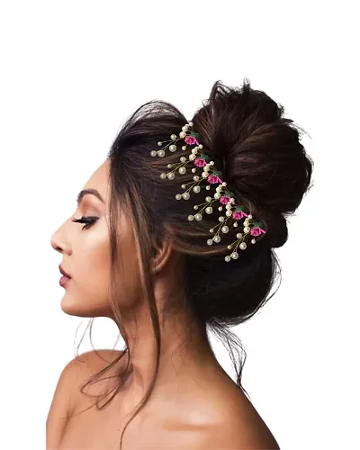 HAIR PINS FOR WOMEN HAIR ACCESSORY FOR WEDDING PINK