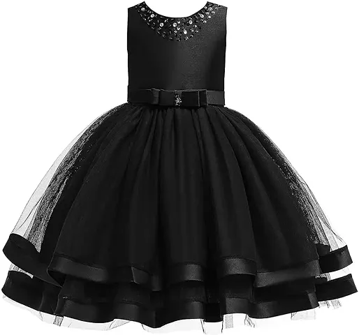 Fabulous Satin A-Line Dress For Girls