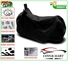 COVER MART- Motorcycle Bike Cover Compatible for Bajaj Urbanite Chetak BS6 Water Resistance Dustproof UV Protection Indor Outdor Parking with All Varients Full Body (Black Color)-thumb2