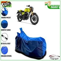 COVER MART- Motorcycle Bike Cover Compatible for Cleveland Cyclewerks Misfit Water Resistance Dustproof UV Protection Indor Outdor Parking with All Varients Full Body (Nevy and Blue Color)-thumb1