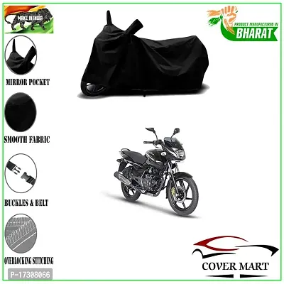 COVER MART- Motorcycle Bike Cover Compatible for Bajaj Pulsar 150 BS6 Water Resistance Dustproof UV Protection Indor Outdor Parking with All Varients Full Body (Black Color)-thumb2