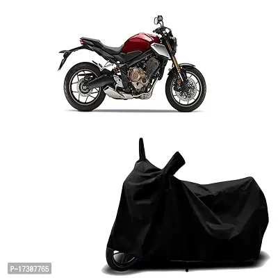 COVER MART- Motorcycle Bike Cover Compatible for Honda CB650R BS6 Water Resistance Dustproof UV Protection Indor Outdor Parking with All Varients Full Body (Black Color)
