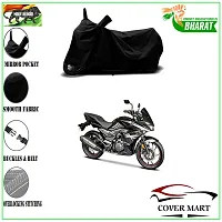 COVER MART- Motorcycle Bike Cover Compatible for Hero Xtreme 200S Water Resistance Dustproof UV Protection Indor Outdor Parking with All Varients Full Body (Black Color)-thumb1