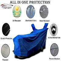 COVER MART- Motorcycle Bike Cover Compatible for Evolet Derby Water Resistance Dustproof UV Protection Indor Outdor Parking with All Varients Full Body (Nevy and Blue Color)-thumb4