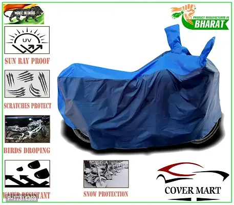 COVER MART- Motorcycle Bike Cover Compatible for Yamaha YZF R15S Water Resistance Dustproof UV Protection Indor Outdor Parking with All Varients Full Body (Nevy and Blue Color)-thumb3