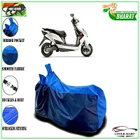 COVER MART- Motorcycle Bike Cover Compatible for Evolet Derby Water Resistance Dustproof UV Protection Indor Outdor Parking with All Varients Full Body (Nevy and Blue Color)-thumb1