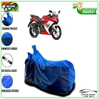 COVER MART- Motorcycle Bike Cover Compatible for Yamaha YZF R15S Water Resistance Dustproof UV Protection Indor Outdor Parking with All Varients Full Body (Nevy and Blue Color)-thumb1