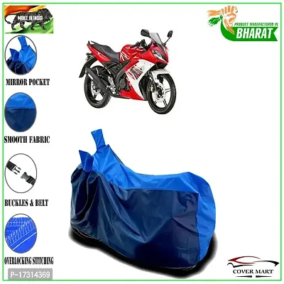 COVER MART- Motorcycle Bike Cover Compatible for Yamaha YZF R15S Water Resistance Dustproof UV Protection Indor Outdor Parking with All Varients Full Body (Nevy and Blue Color)-thumb2