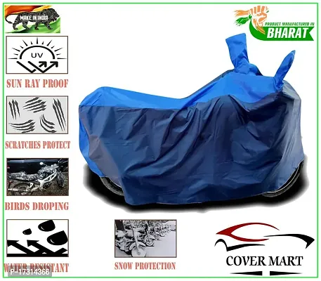 COVER MART- Motorcycle Bike Cover Compatible for Honda CBR300R BS6 Water Resistance Dustproof UV Protection Indor Outdor Parking with All Varients Full Body (Nevy and Blue Color)-thumb3