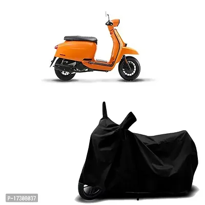 COVER MART- Motorcycle Bike Cover Compatible for Lambretta V125 BS6 Water Resistance Dustproof UV Protection Indor Outdor Parking with All Varients Full Body (Black Color)