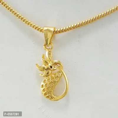 Stylish Gold Plated Pendant with Chain Daily use for Men Womens Girls-thumb3