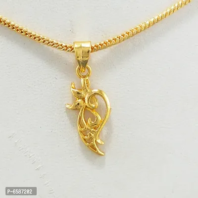 Stylish Gold Plated Pendant with Chain Daily use for Men Womens Girls-thumb4