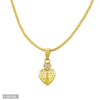 Stylish Gold Plated Pendant with Chain Daily use for Men Womens Girls-thumb2