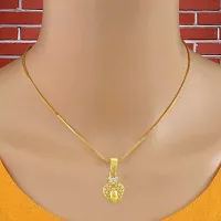 Stylish Gold Plated Pendant with Chain Daily use for Men Womens Girls-thumb2