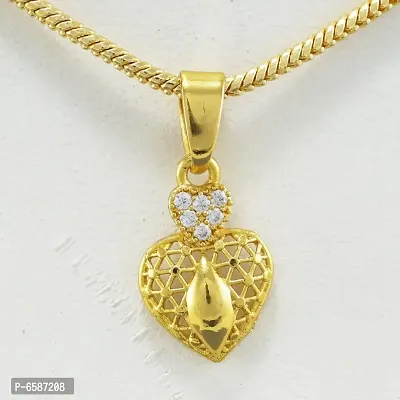 Stylish Gold Plated Pendant with Chain Daily use for Men Womens Girls-thumb5