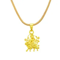 Gold Plated Pendant With Chain For Men Women-thumb1