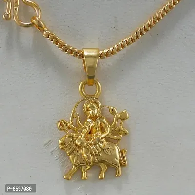 Gold Plated Pendant With Chain For Men Women-thumb3