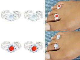 German Silver Toe Ring For Women (2 Pair Combos)-thumb1